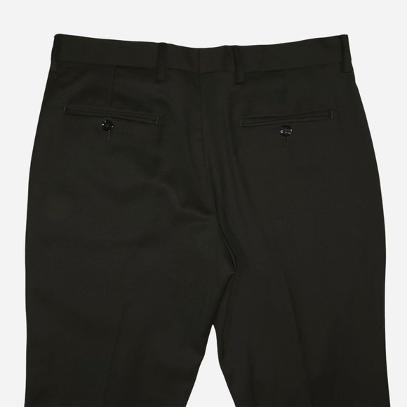 Express Photographer 32 x 25 SHORT Mens Slim Fit Dress Pants Black Flat Mid Rise - Picture 4 of 8